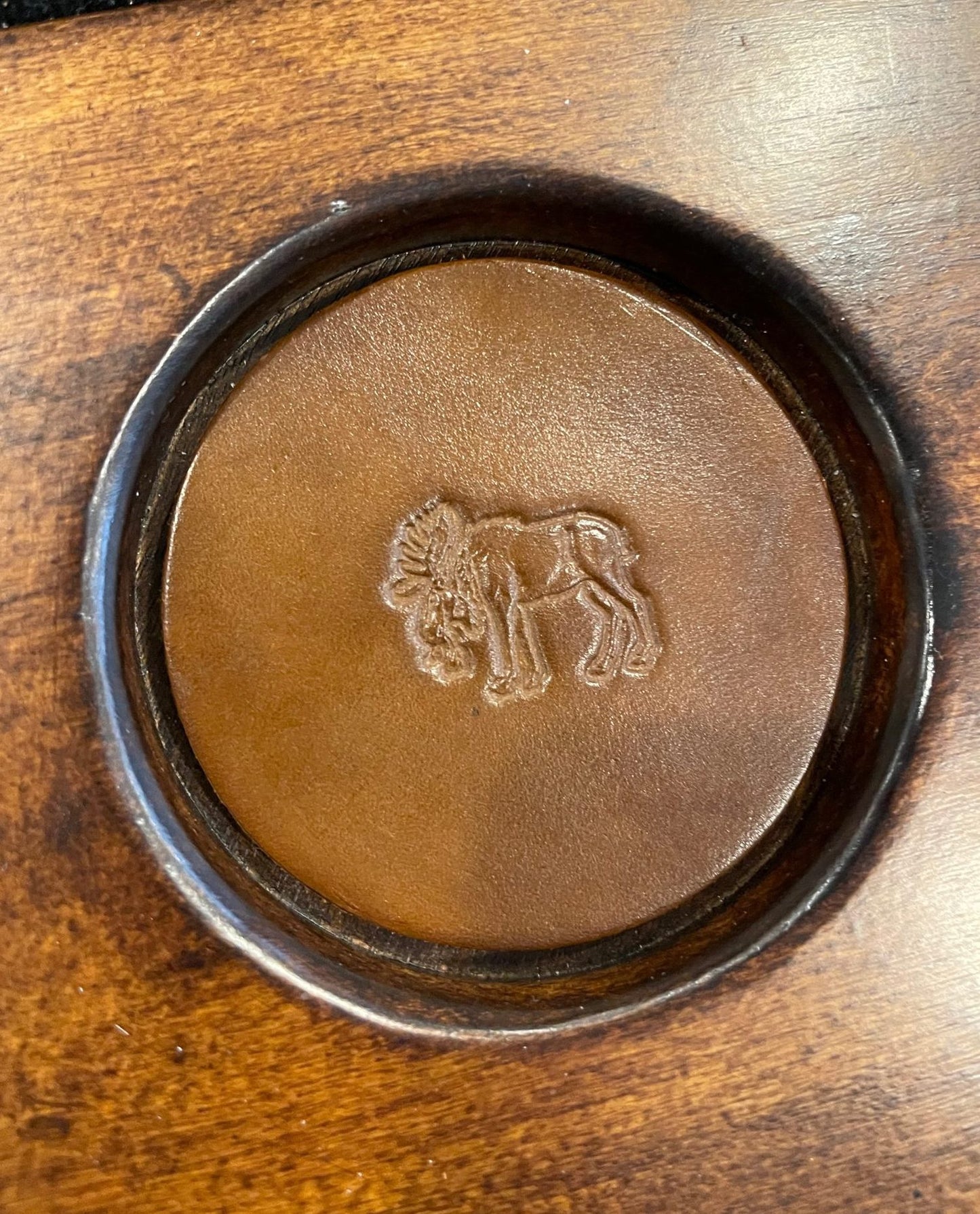 Western Wildlife Leather Coaster Set